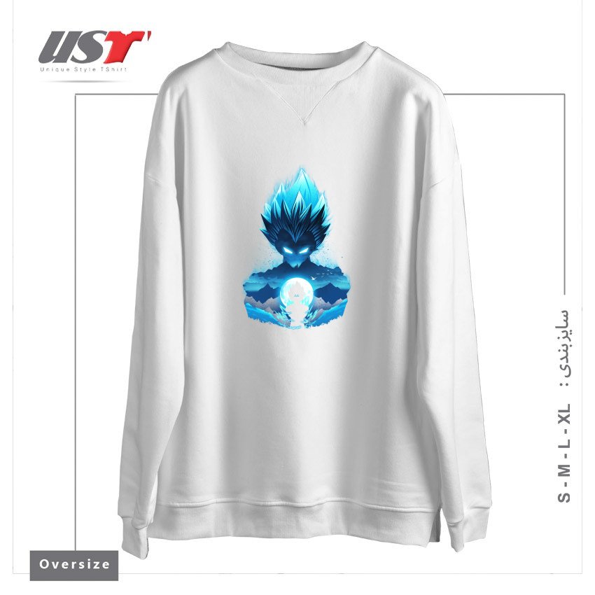 سوییشرت اورسایز طرح Vegeta Night