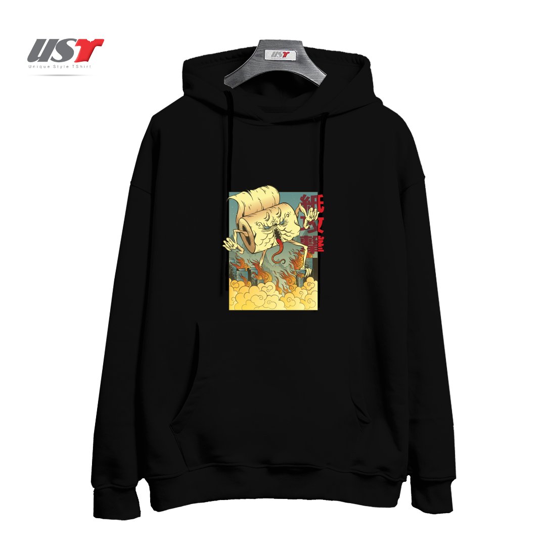 هودی اورسایز طرح Toilet Paper Monster