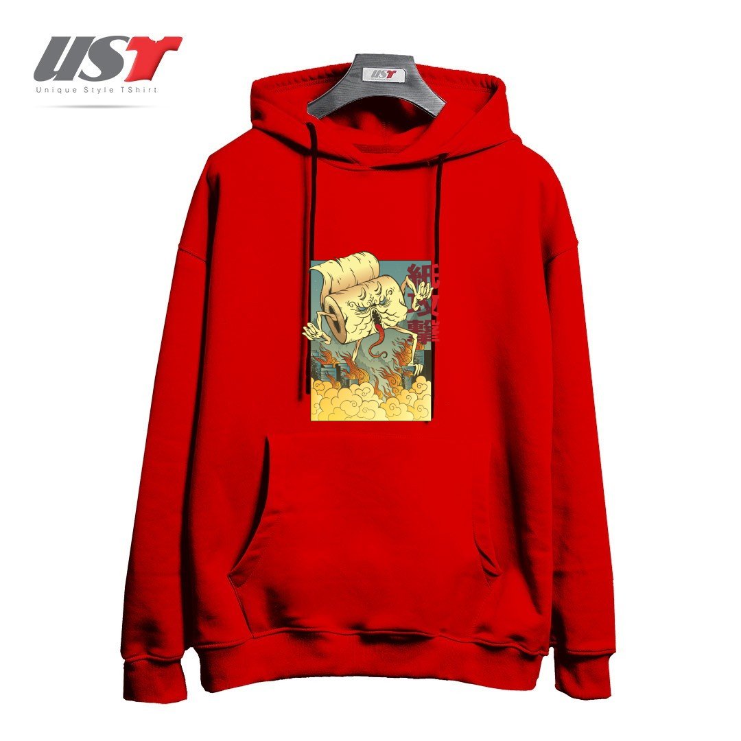 هودی اورسایز طرح Toilet Paper Monster