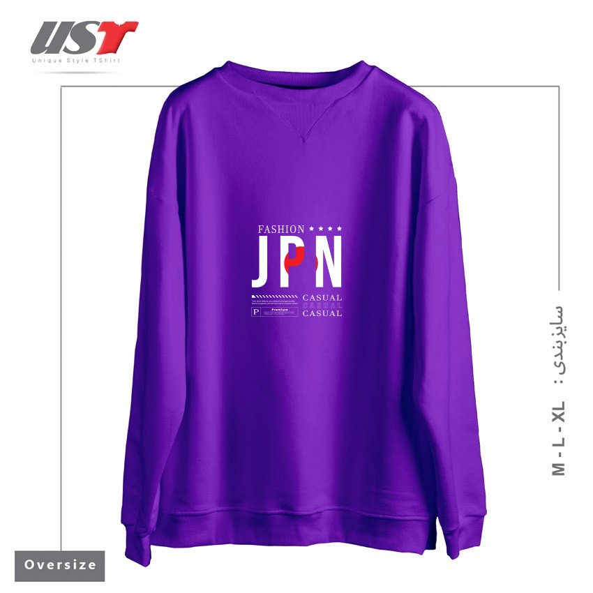 سوییشرت اورسایز طرح typography 5