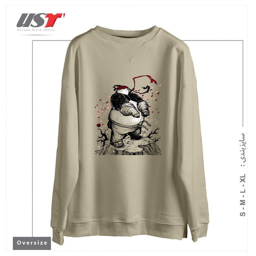 سوییشرت اورسایز طرح Ninja Panda