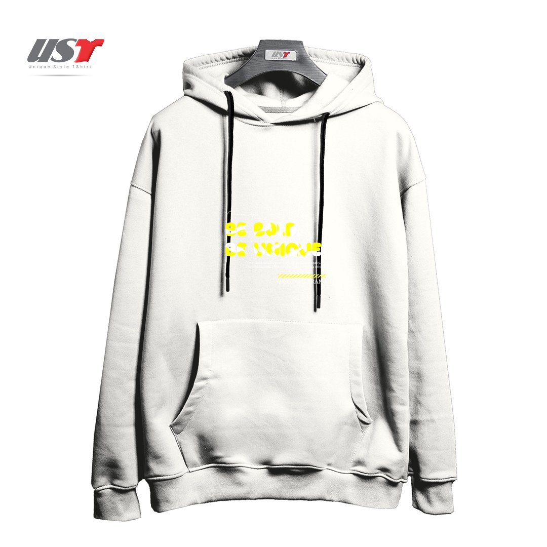 طرح typography 6 هودی اورسایزرنگ سفید