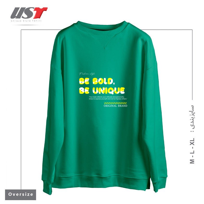 سوییشرت اورسایز طرح typography 6