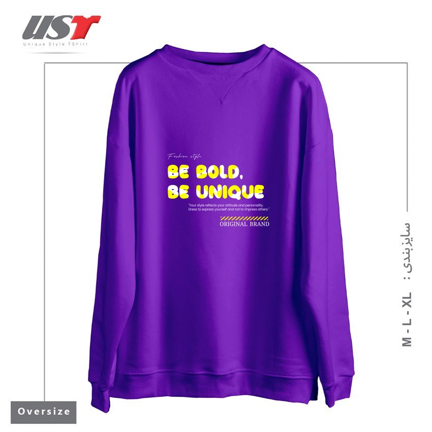 سوییشرت اورسایز طرح typography 6
