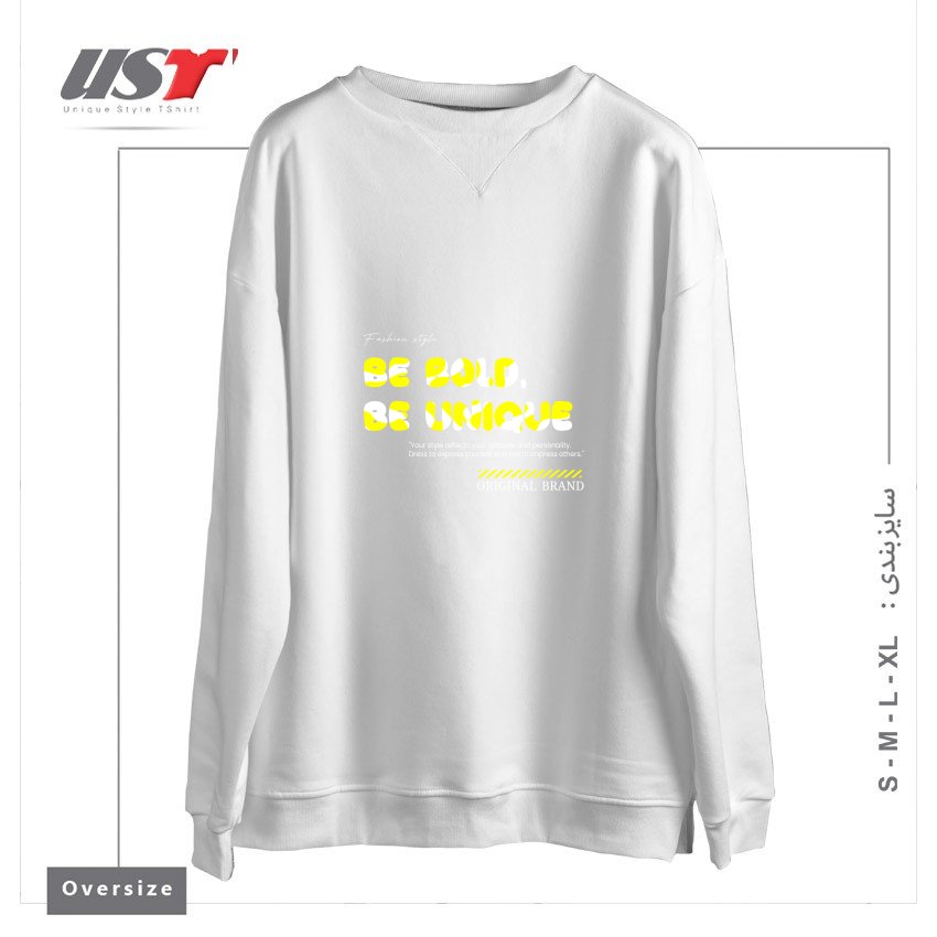 سوییشرت اورسایز طرح typography 6