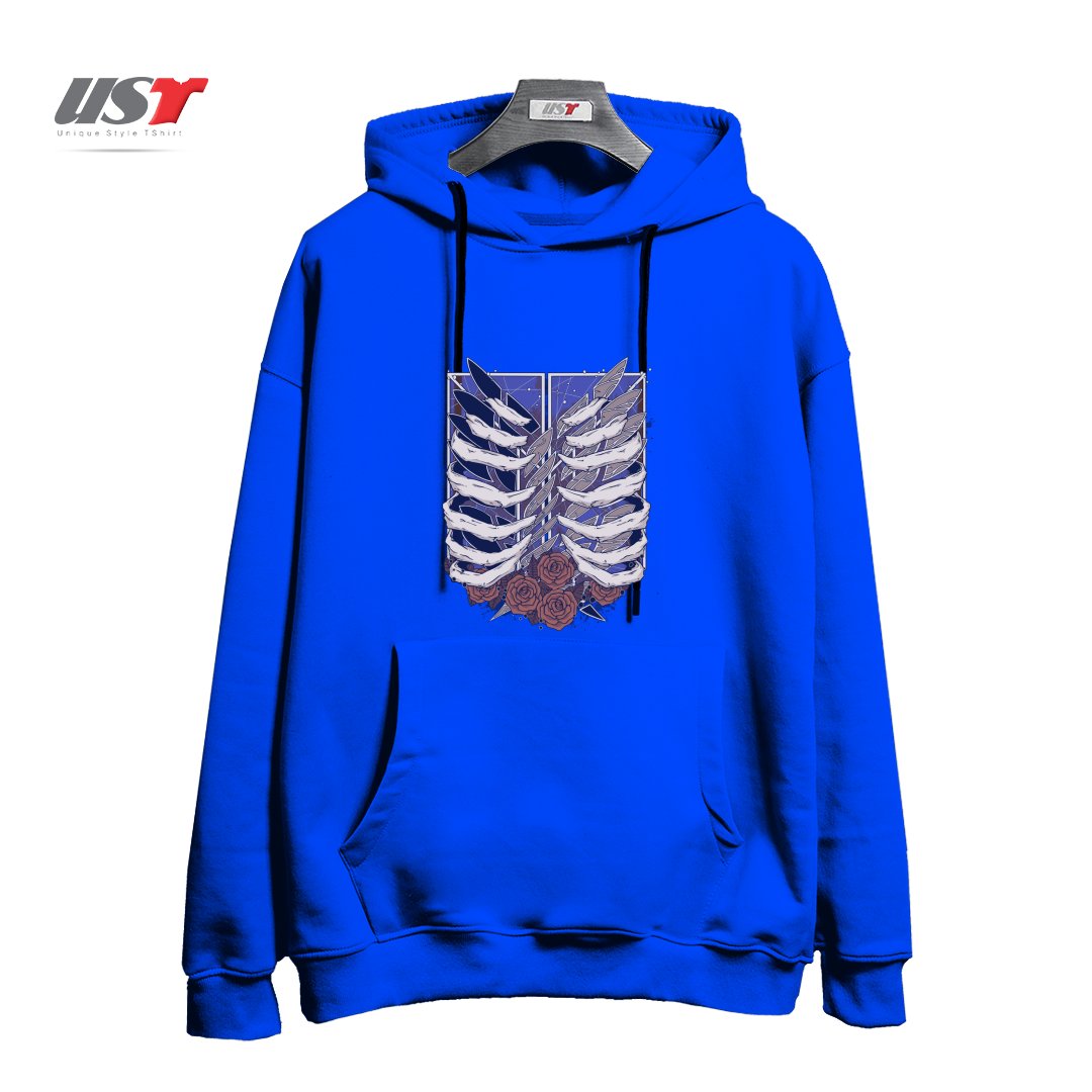 طرح Recon Corps هودی اورسایزرنگ آبی شالی