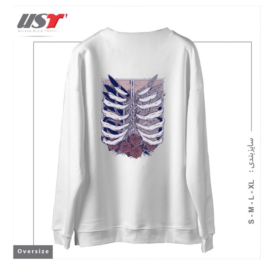 طرح Recon Corps سوییشرت اورسایزرنگ سفید