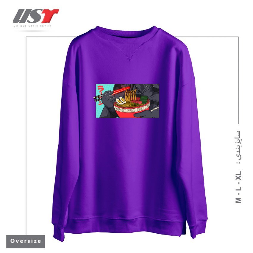 سوییشرت اورسایز طرح DARTH RAMEN EXTRA SPICE