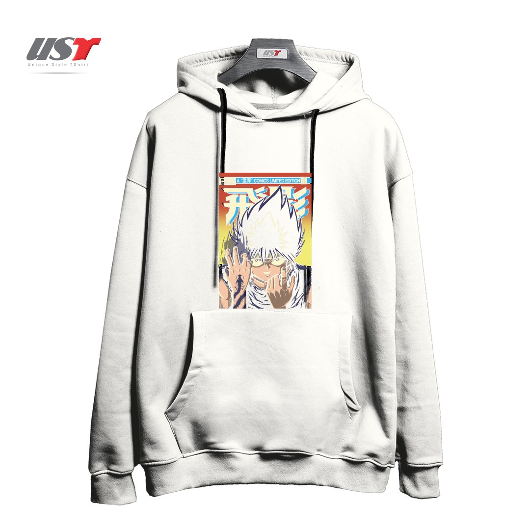 طرح HIEI هودی اورسایزرنگ سفید