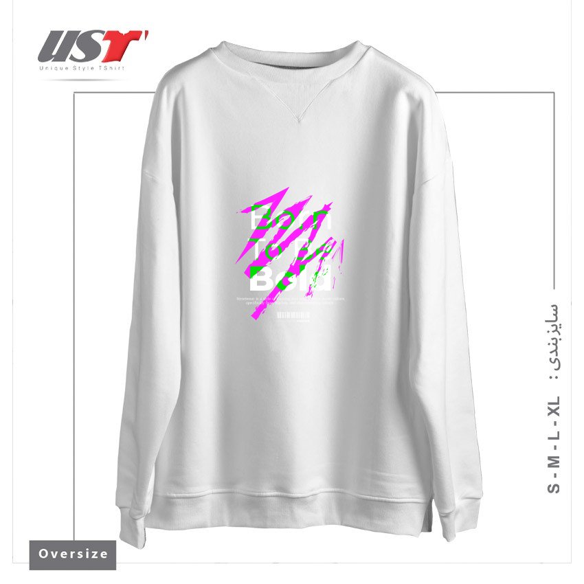 سوییشرت اورسایز طرح typography 9