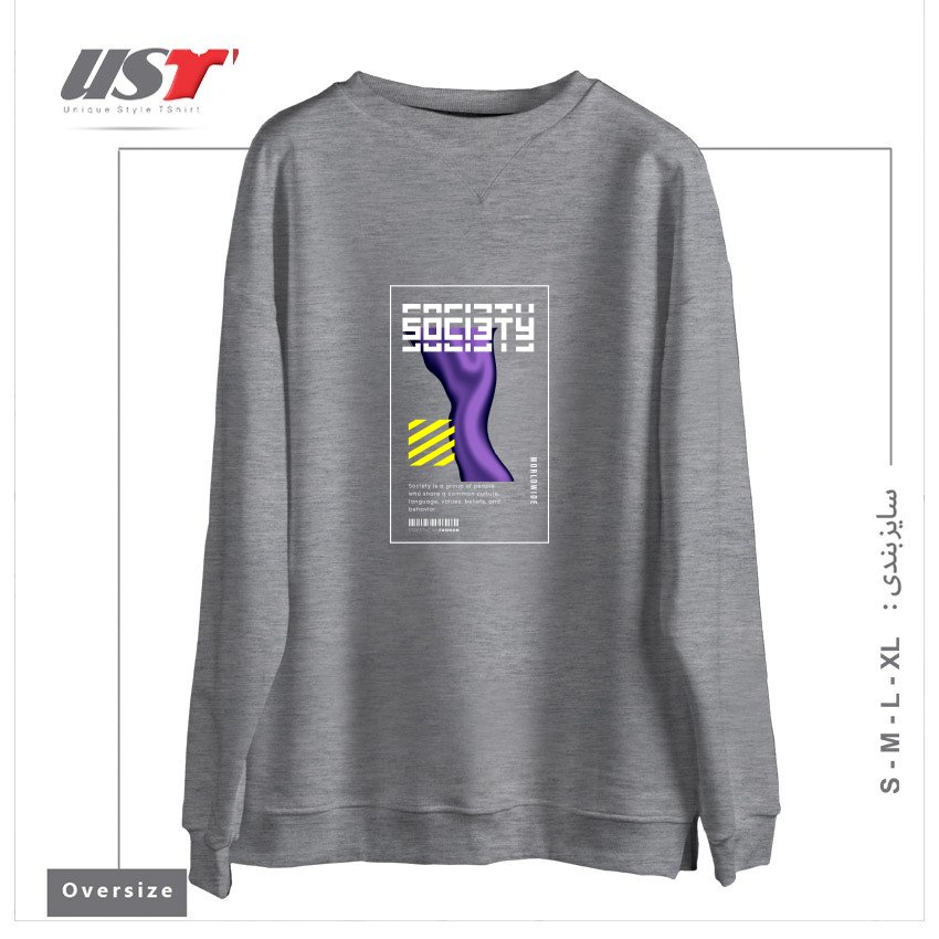 سوییشرت اورسایز طرح typography 10