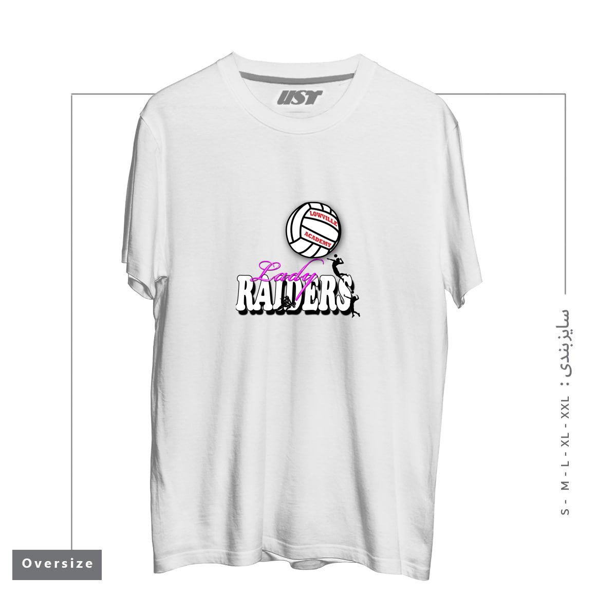 تیشرت اورسایز طرح LOWVILLE ACADEMY LADY RAIDERS VOLLEYBALL