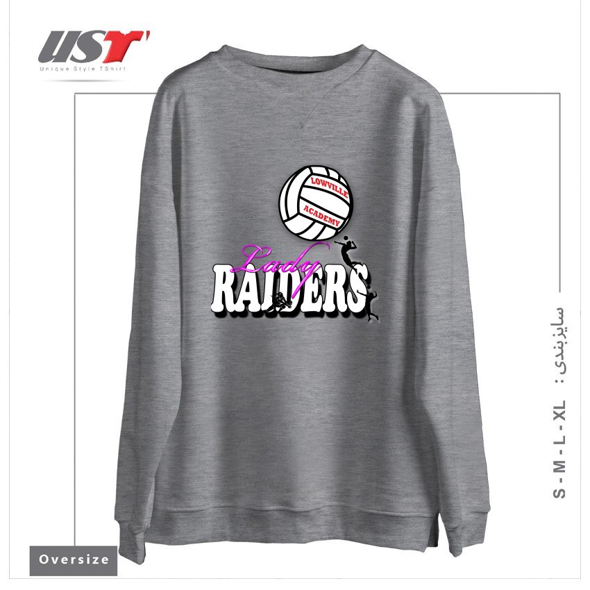 سوییشرت اورسایز طرح LOWVILLE ACADEMY LADY RAIDERS VOLLEYBALL