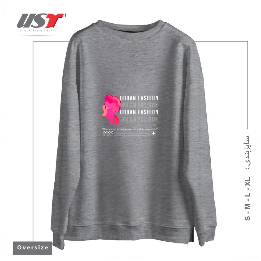 سوییشرت اورسایز طرح typography 11