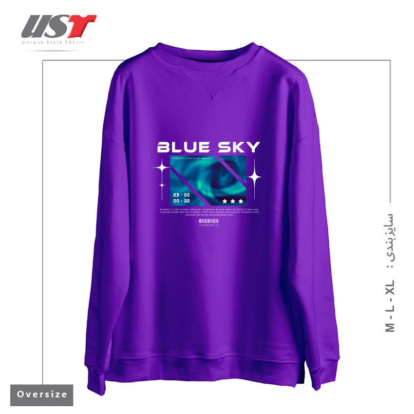 سوییشرت اورسایز طرح typography 12