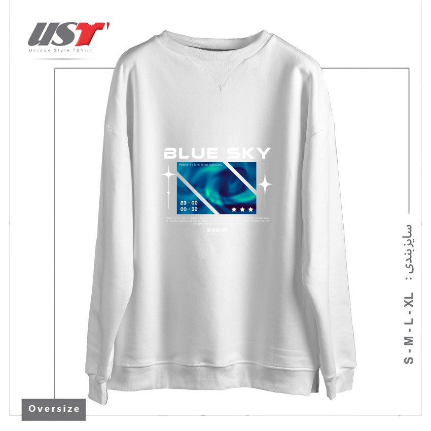سوییشرت اورسایز طرح typography 12