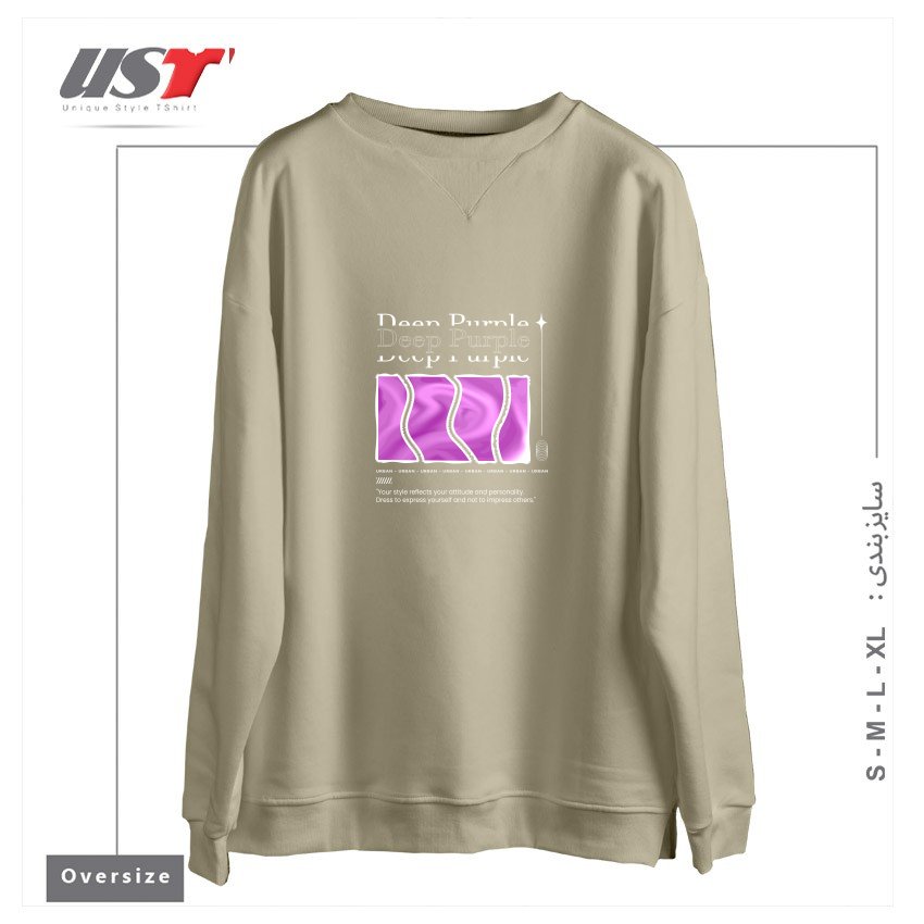 سوییشرت اورسایز طرح typography 13