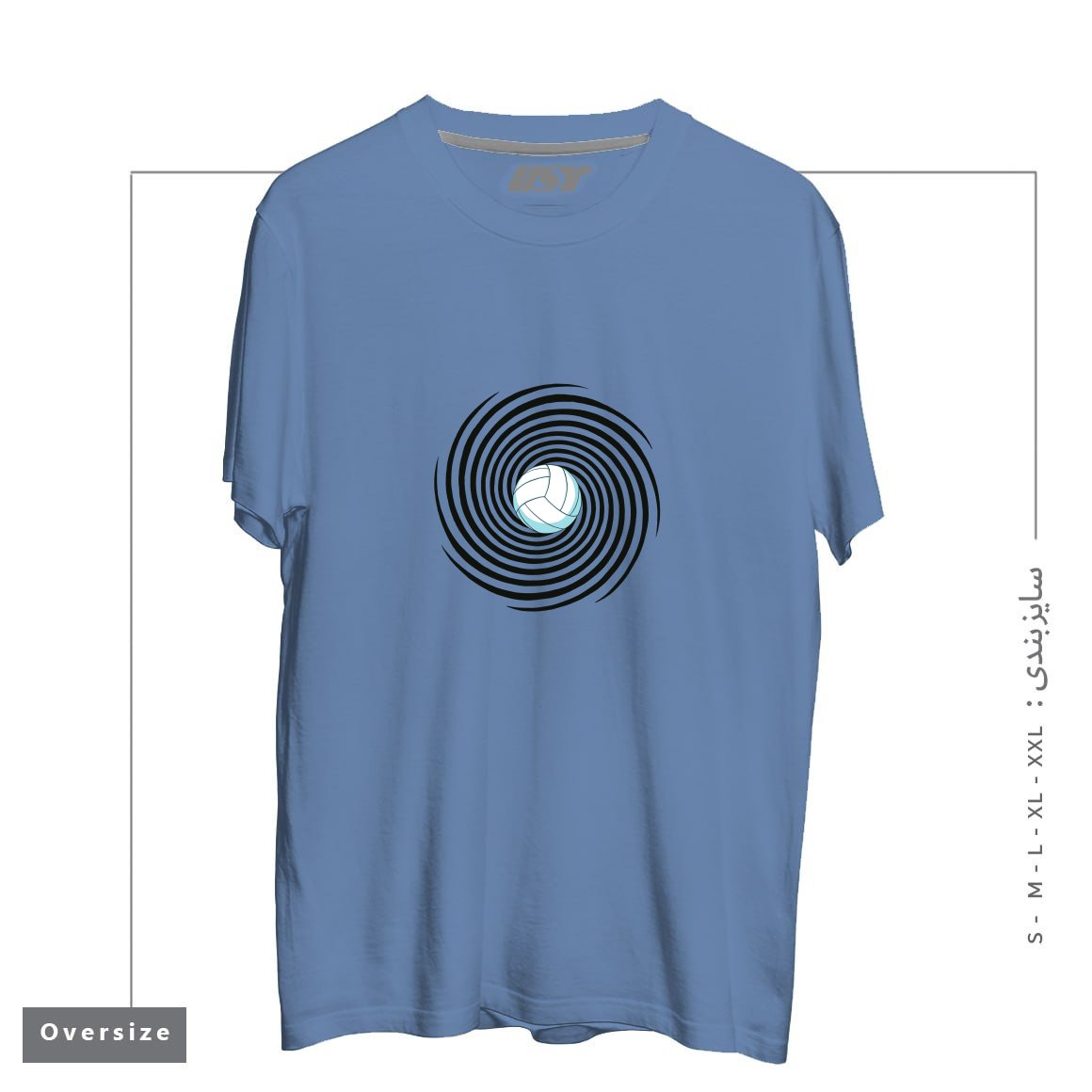 تیشرت اورسایز طرح SPIRAL VOLLEYBALL 1