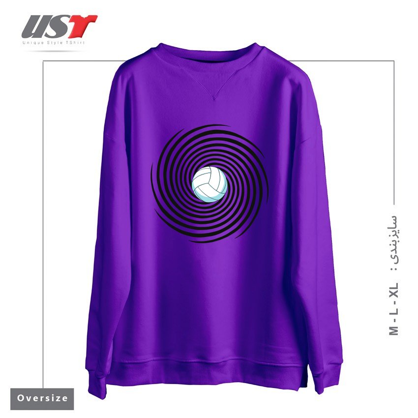 سوییشرت اورسایز طرح SPIRAL VOLLEYBALL 1