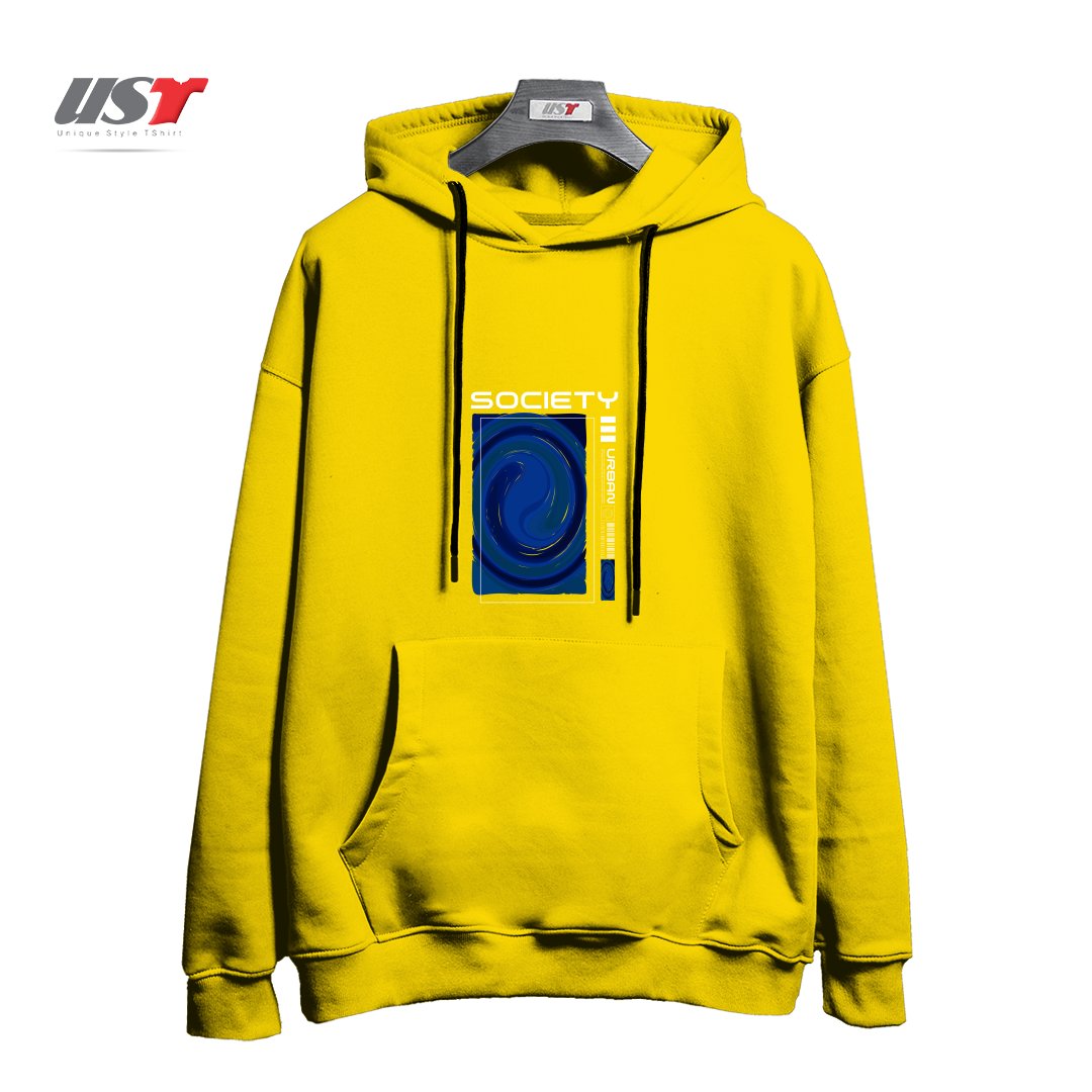 طرح typography 17 هودی اورسایزرنگ زرد