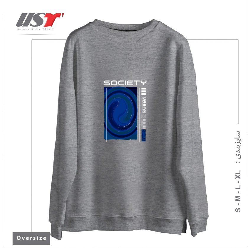 سوییشرت اورسایز طرح typography 17