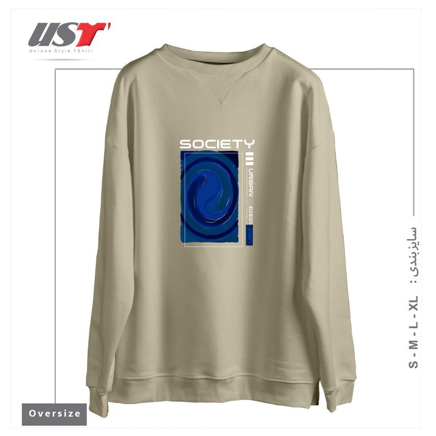 سوییشرت اورسایز طرح typography 17