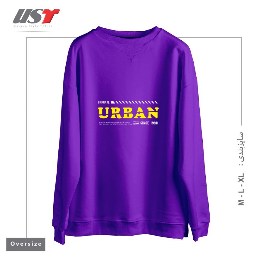 سوییشرت اورسایز طرح typography 18