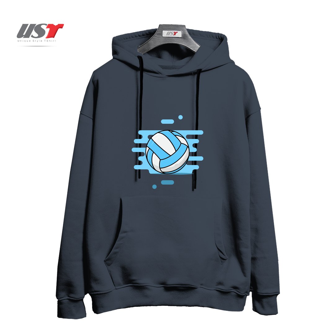 طرح VOLLEYBALL BALL هودی اورسایزرنگ دودی