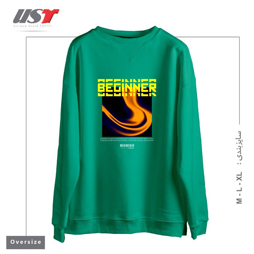 سوییشرت اورسایز طرح typography 19