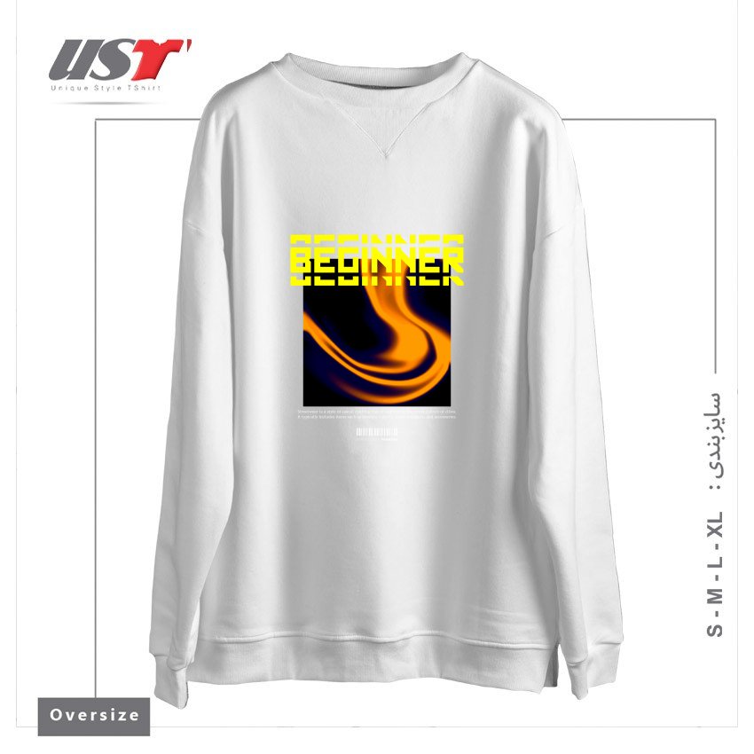 سوییشرت اورسایز طرح typography 19