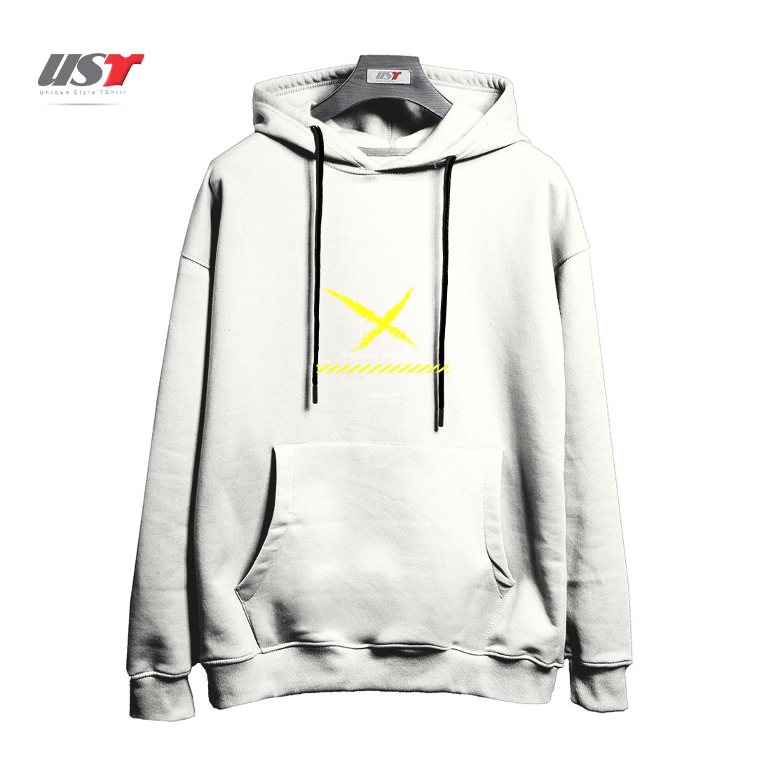 طرح typography 20 هودی اورسایزرنگ سفید