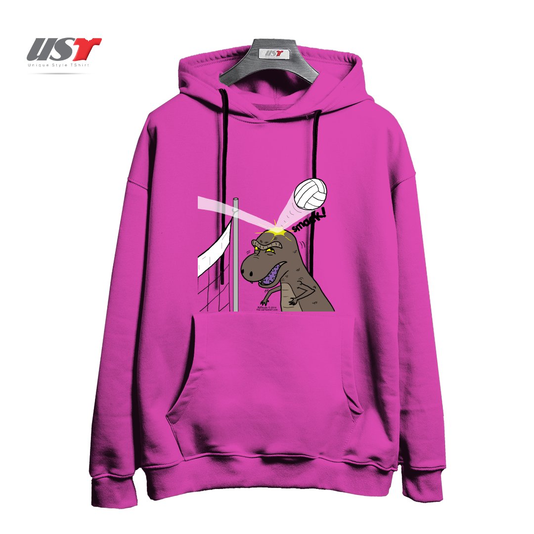 هودی اورسایز طرح WHY T-REXES DO NOT LIKE VOLLEYBALL