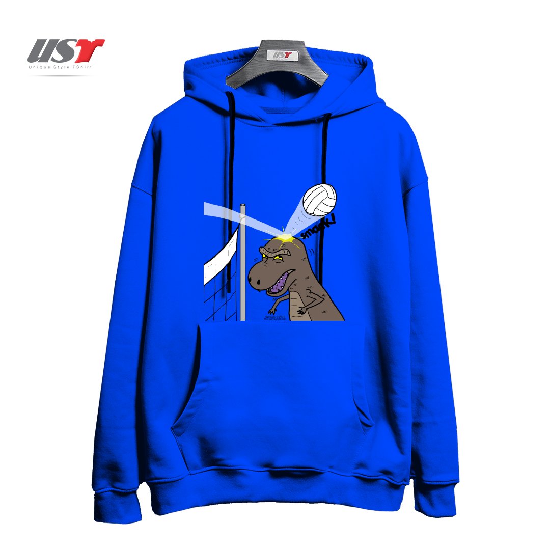 هودی اورسایز طرح WHY T-REXES DO NOT LIKE VOLLEYBALL