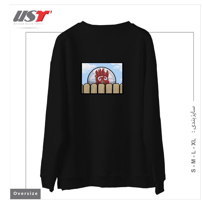 طرح WILSON سوییشرت اورسایزرنگ مشکی