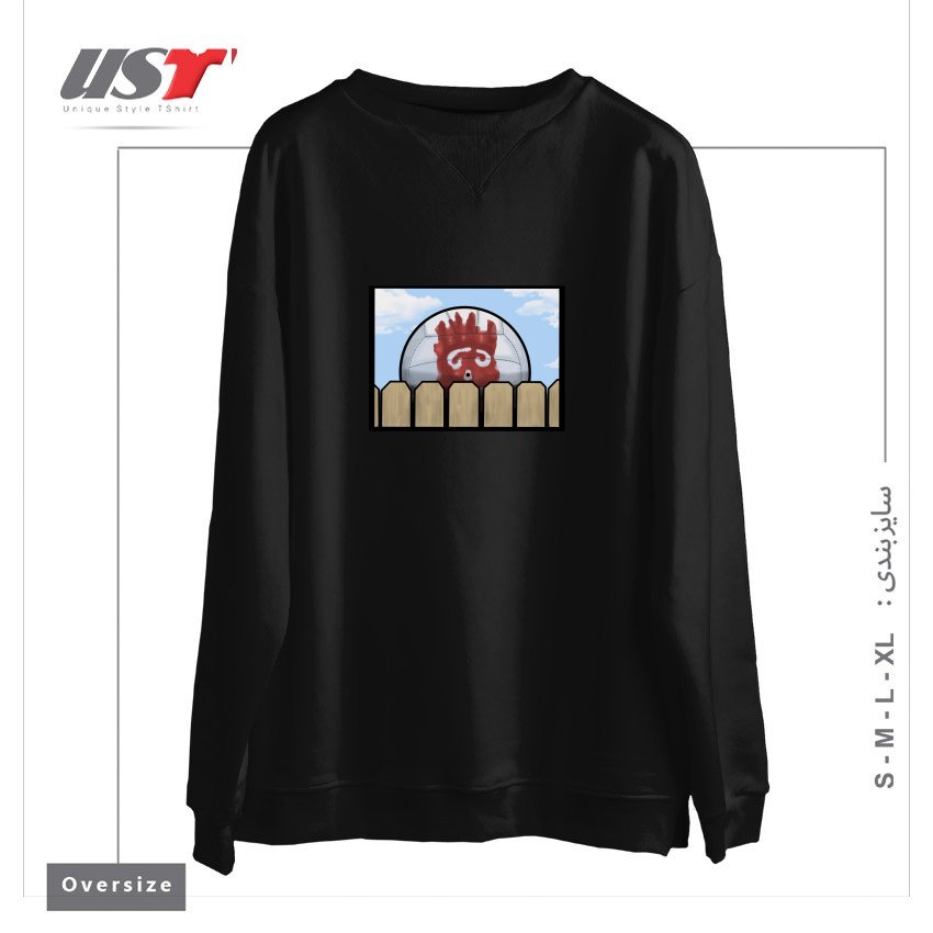 طرح WILSON سوییشرت اورسایزرنگ مشکی