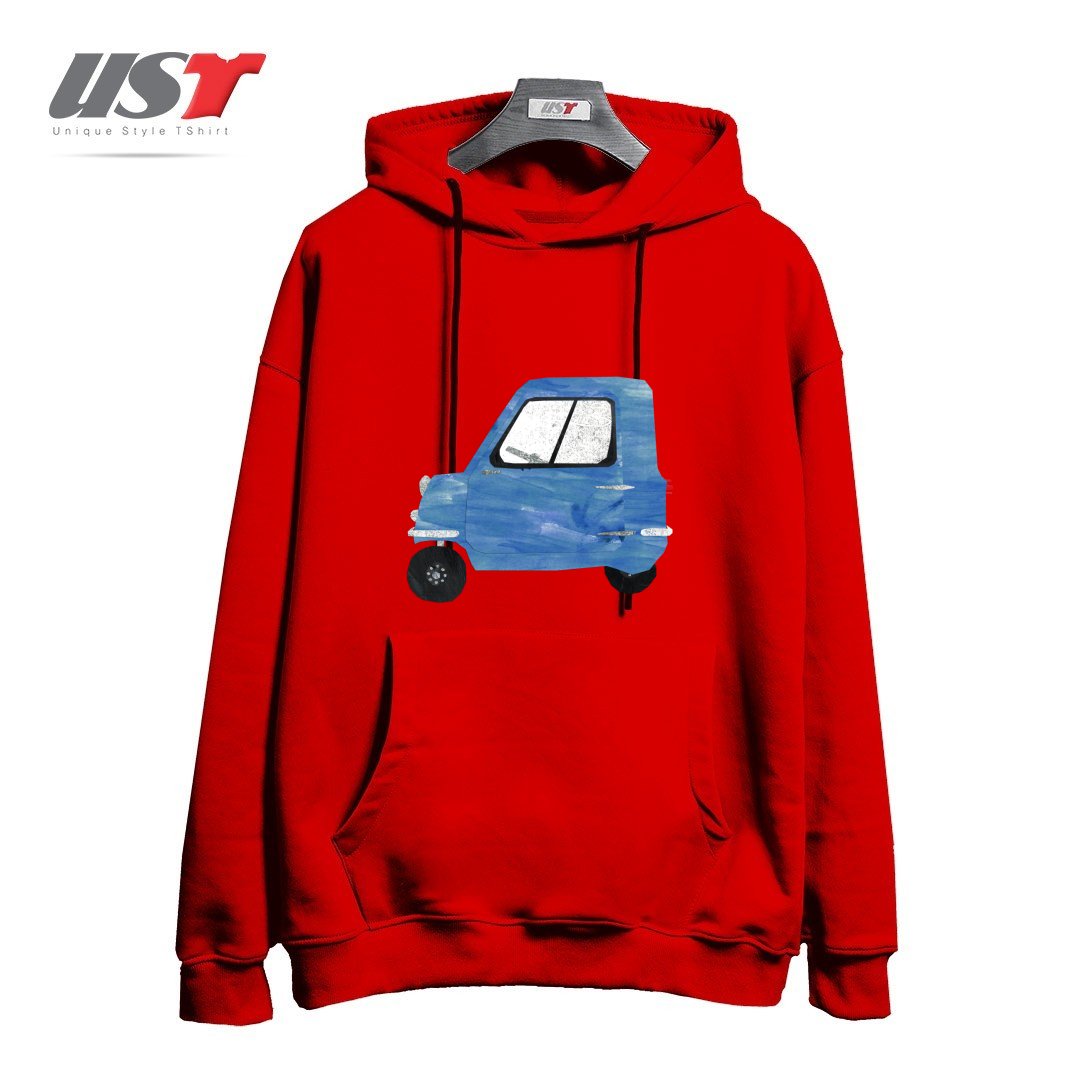 طرح CAR - PEEL P50 هودی اورسایزرنگ قرمز