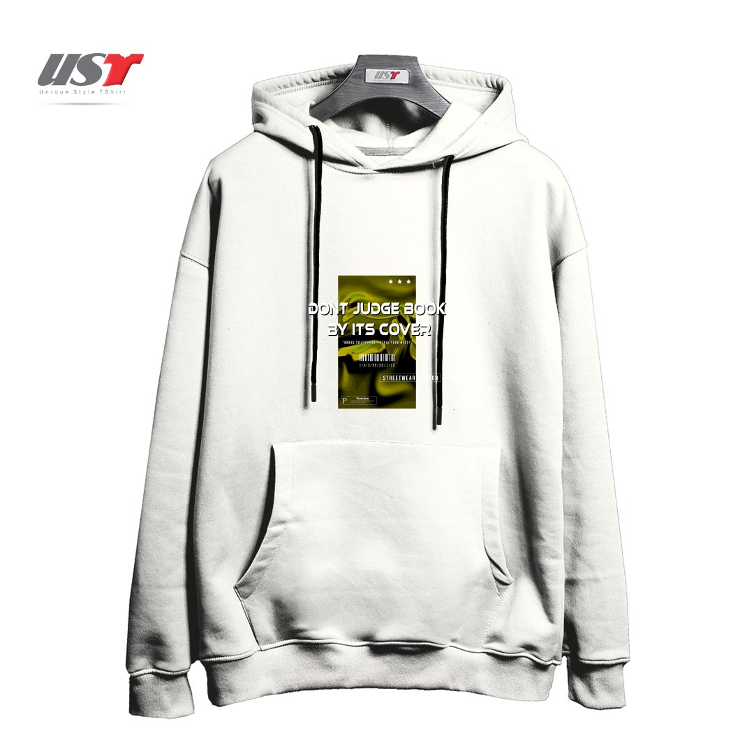 طرح typography 21 هودی اورسایزرنگ سفید