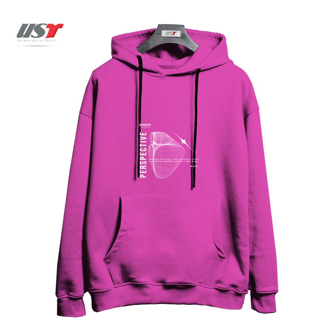 طرح typography 27 هودی اورسایزرنگ صورتی