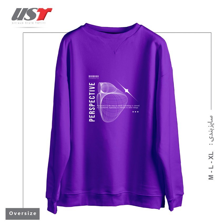 سوییشرت اورسایز طرح typography 27