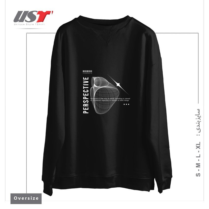 سوییشرت اورسایز طرح typography 27