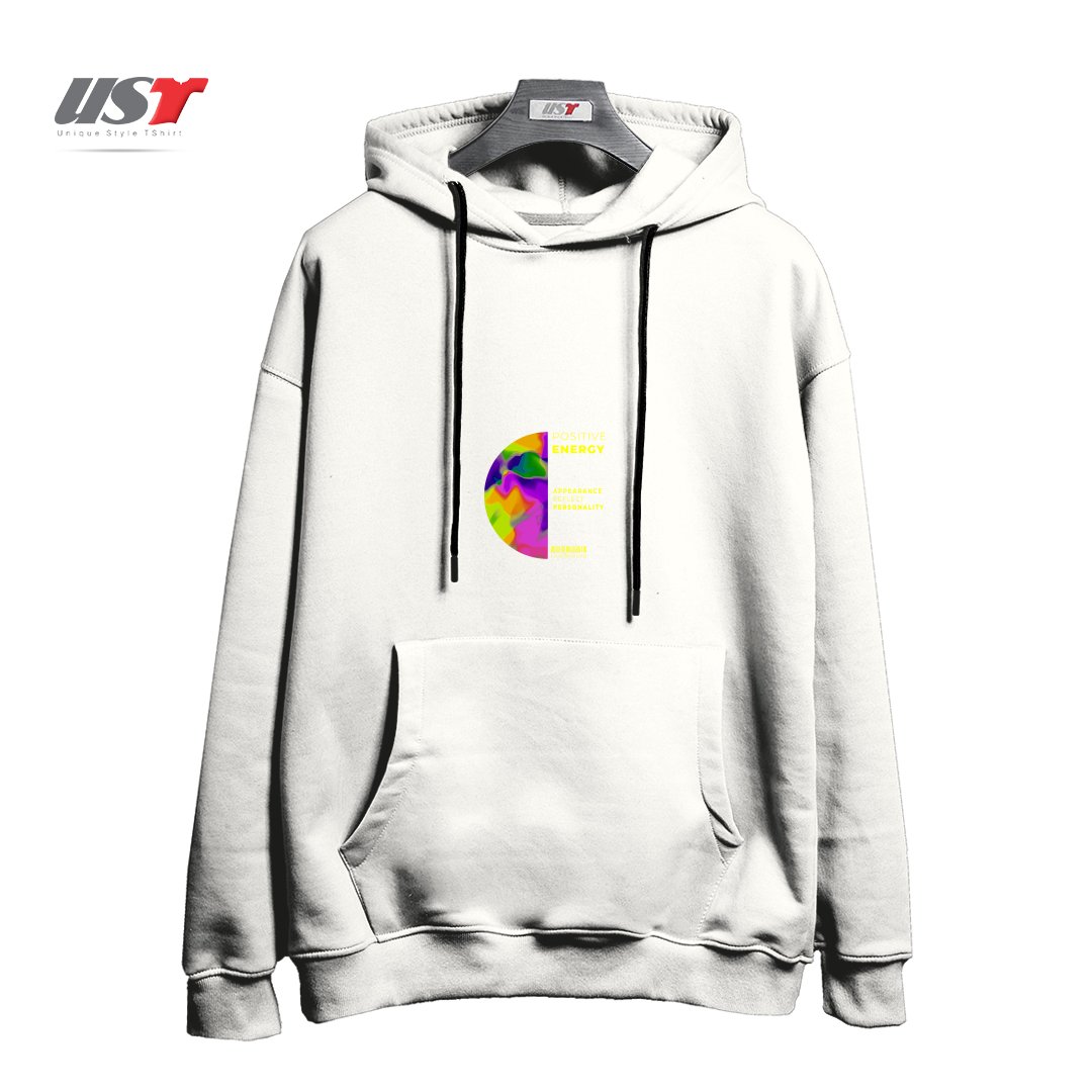 طرح typography 28 هودی اورسایزرنگ سفید