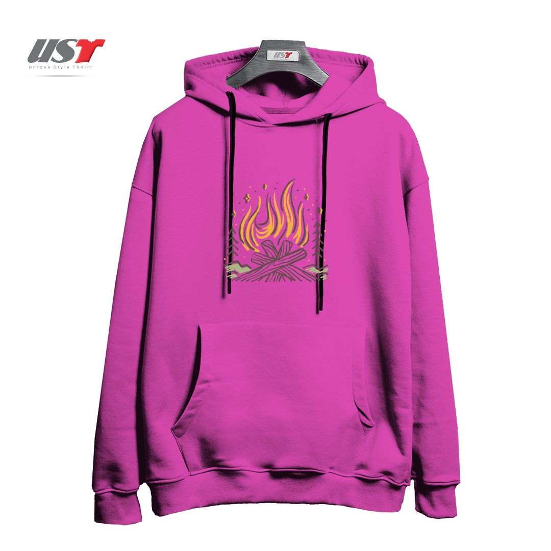 هودی اورسایز طرح BONFIRE1