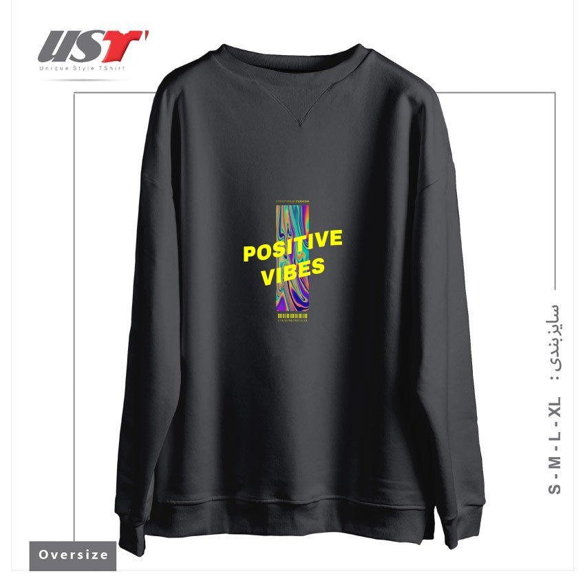 سوییشرت اورسایز طرح typography 32