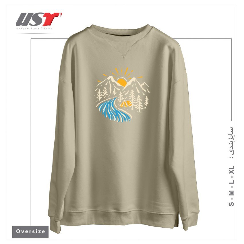 سوییشرت اورسایز طرح CAMP RIVER