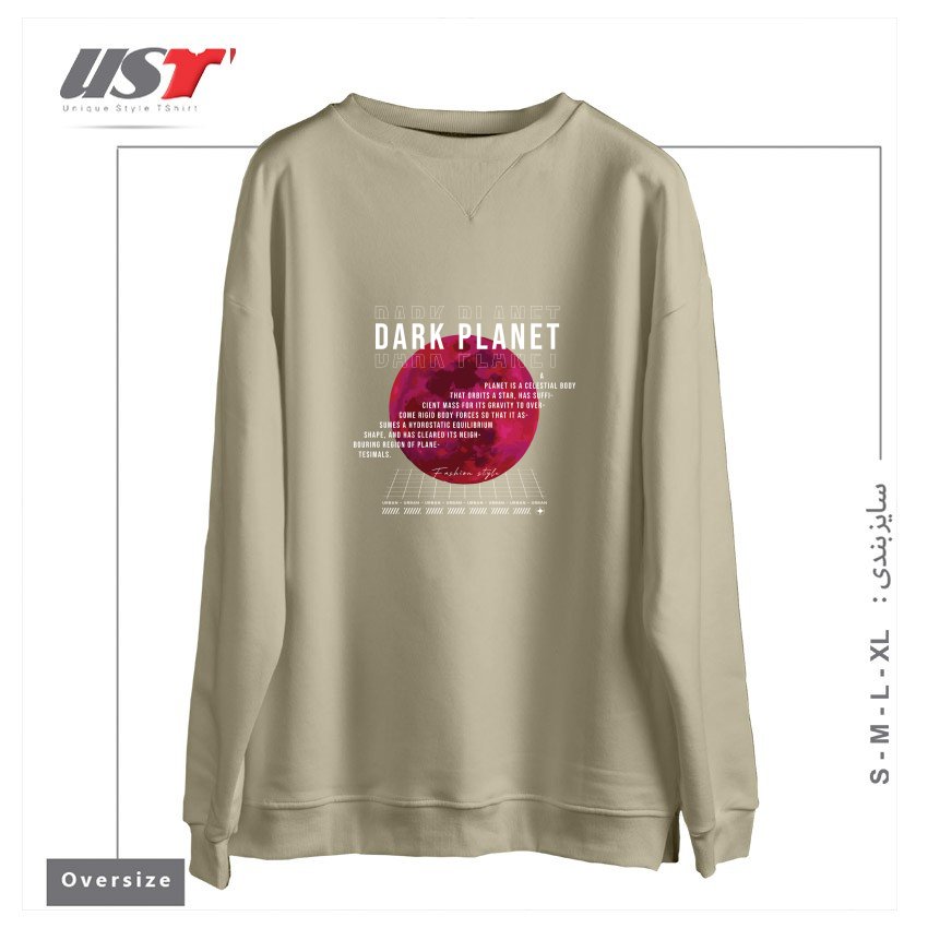 سوییشرت اورسایز طرح typography 40