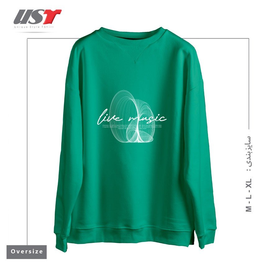 سوییشرت اورسایز طرح typography 42