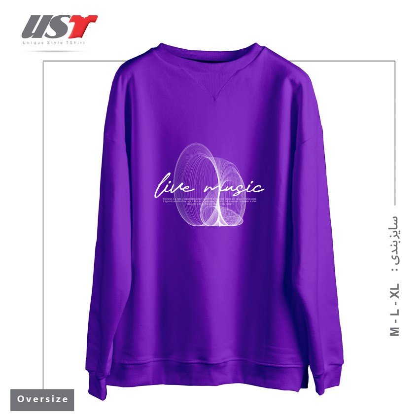 سوییشرت اورسایز طرح typography 42