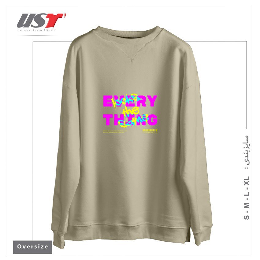 سوییشرت اورسایز طرح typography 43