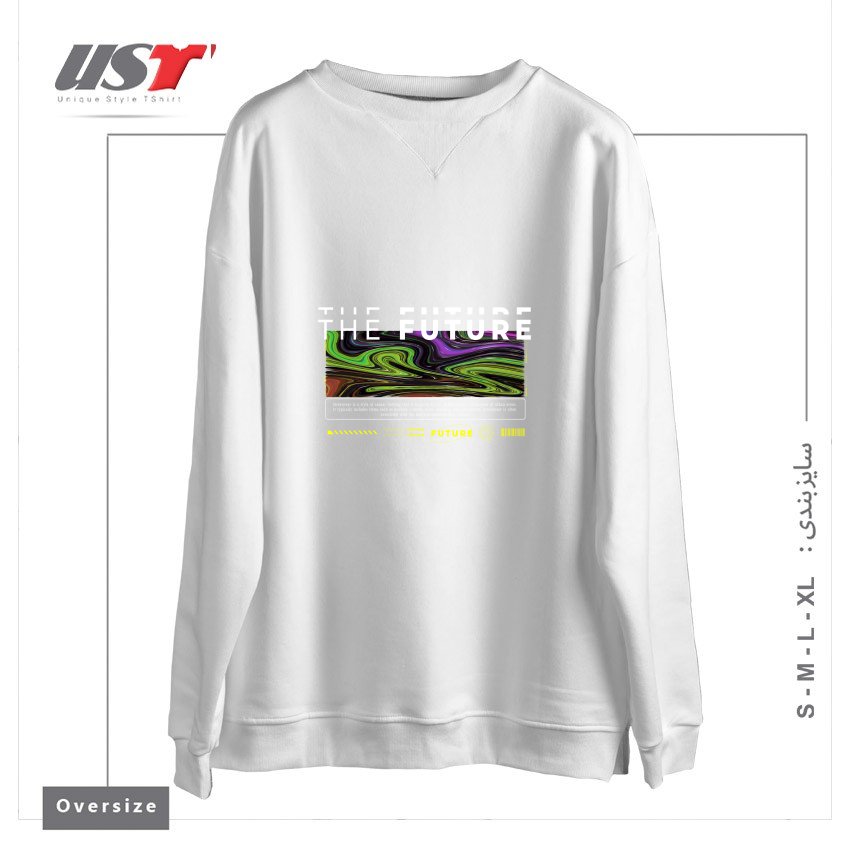 سوییشرت اورسایز طرح typography 44