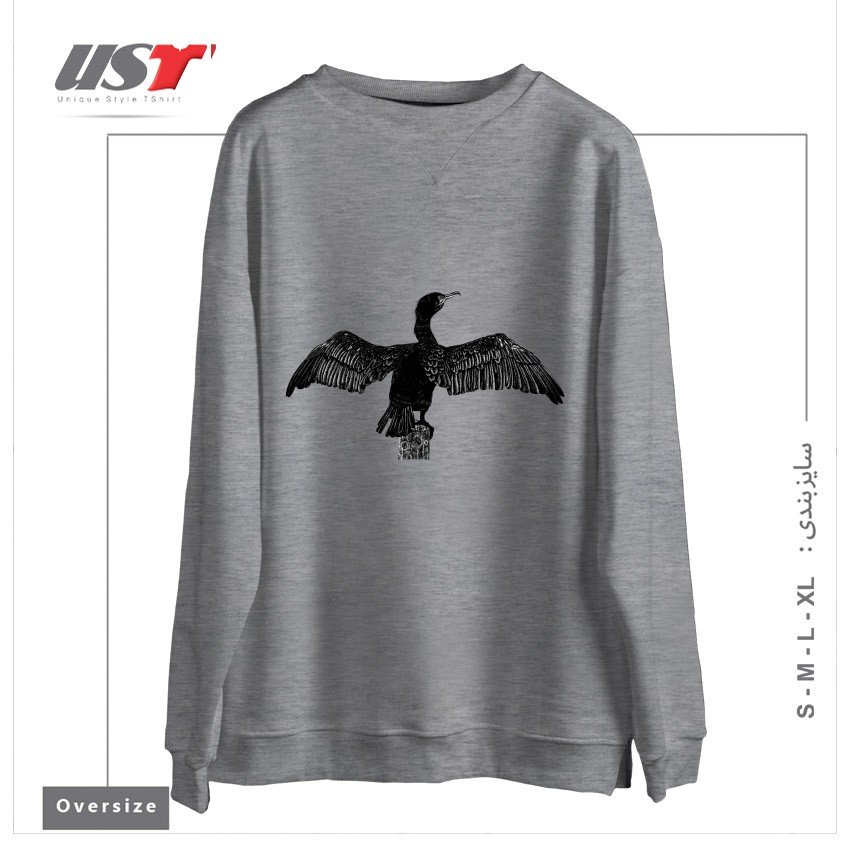 سوییشرت اورسایز طرح CORMORANT DRAWING